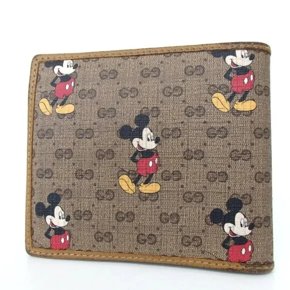 Authentic GUCCI Disney collaboration Mickey Mouse GG Supreme wallet PVC - Picture 2 of 11